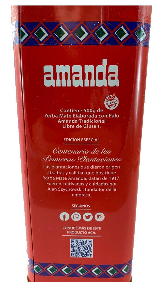 Amanda elaborada 500 gr Tin Retro Red - Afbeelding 2
