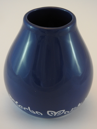 Keramisch mate donker blauw met opdruk "yerba mate" - Afbeelding 2