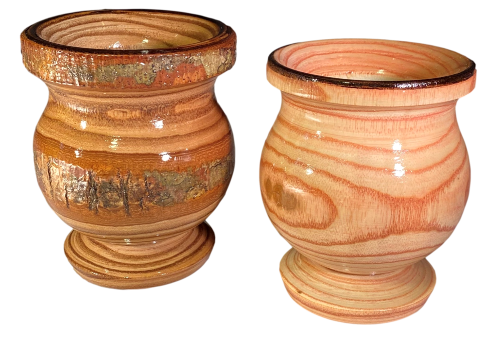 (Licht) Houten Mate beker- Madera Lustrada